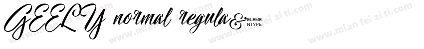 GEELY normal regula字体转换